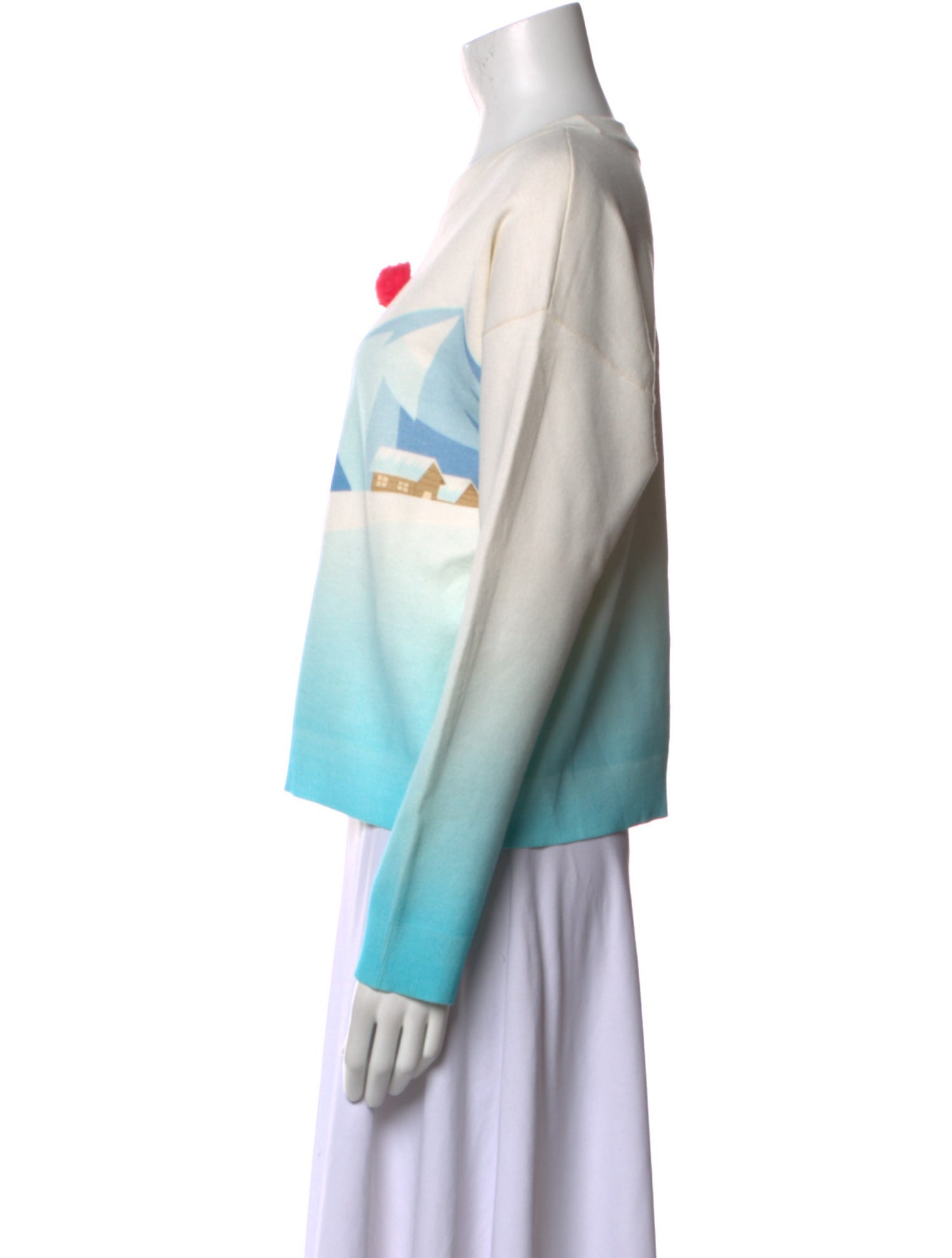 Alice + Olivia Graphic Print Crew Neck Sweater