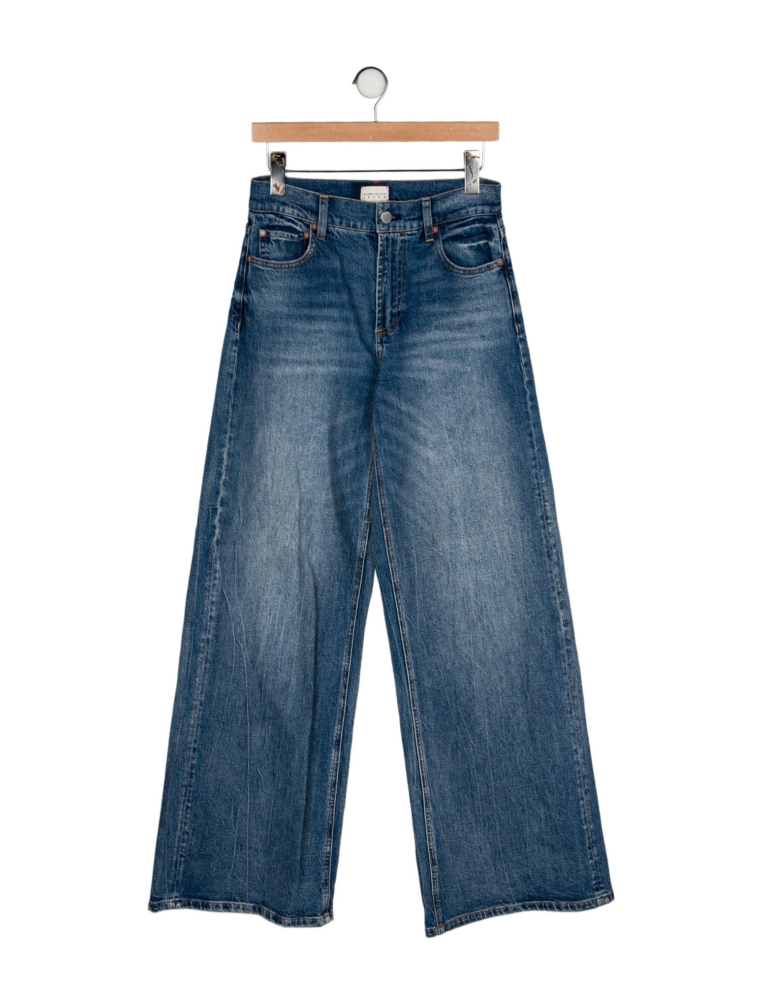 Alice + Olivia High-Rise Wide Leg Jeans