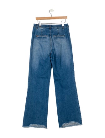Alice + Olivia High-Rise Wide Leg Jeans