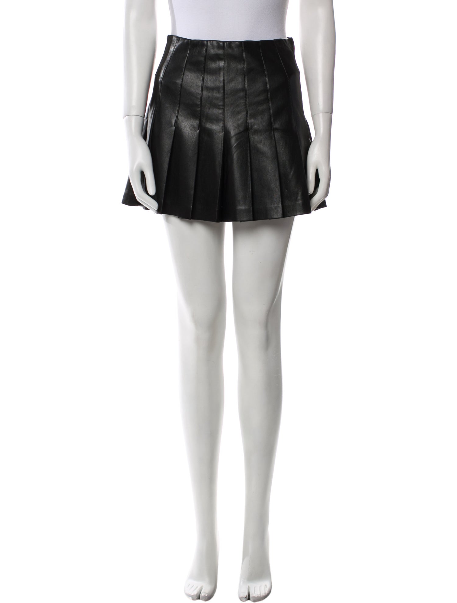 Alice + Olivia Faux Leather Mini Skirt