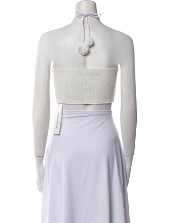 Alice + Olivia Halterneck Sleeveless Crop Top