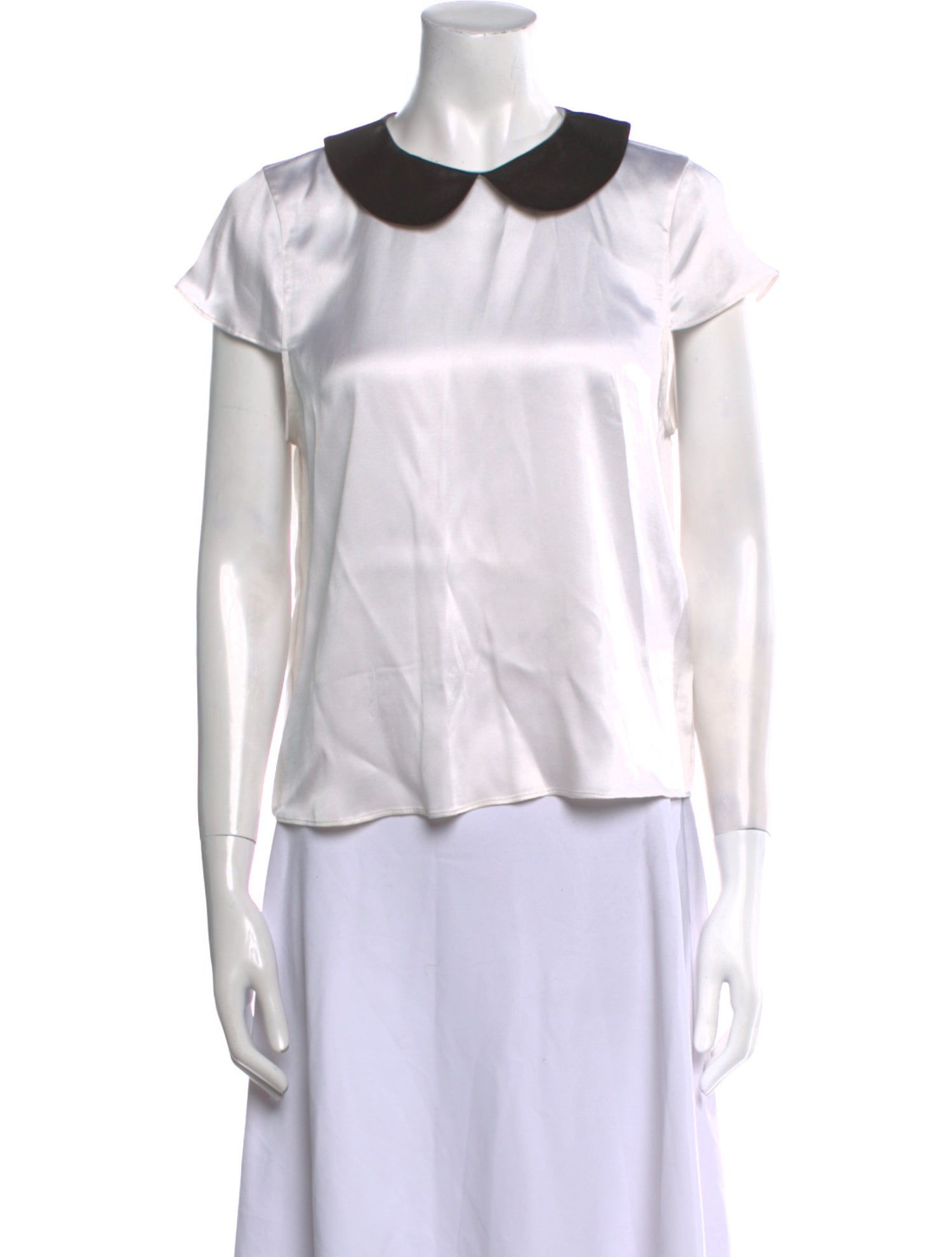 Alice + Olivia Silk Crew Neck Polo