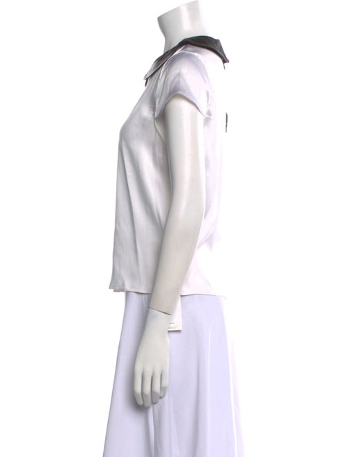 Alice + Olivia Silk Crew Neck Polo