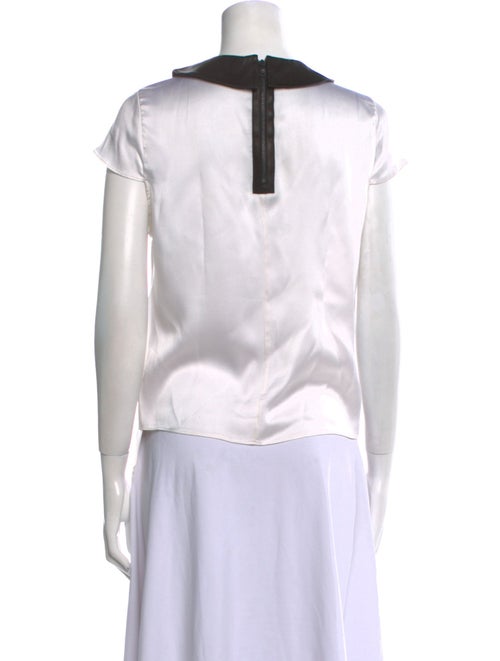 Alice + Olivia Silk Crew Neck Polo