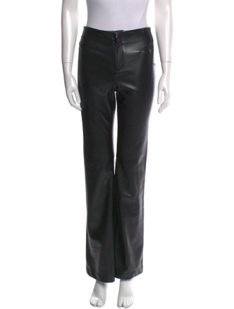 Alice + Olivia Leather Wide Leg Pants