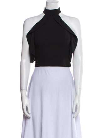 Alice + Olivia Halterneck Sleeveless Crop Top