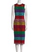 Alice + Olivia Striped Midi Length Dress