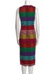 Alice + Olivia Striped Midi Length Dress