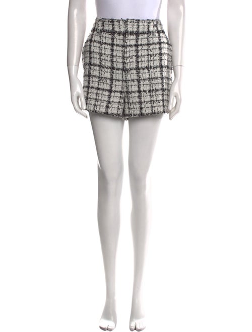 Alice + Olivia Plaid Print Mini Shorts