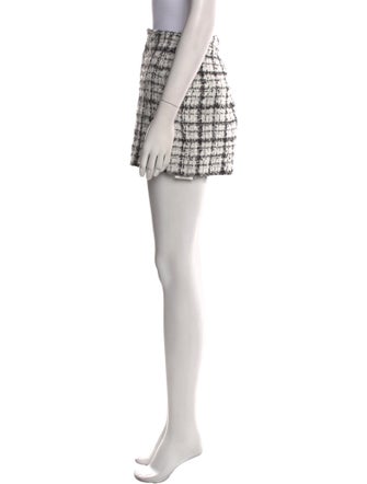 Alice + Olivia Plaid Print Mini Shorts