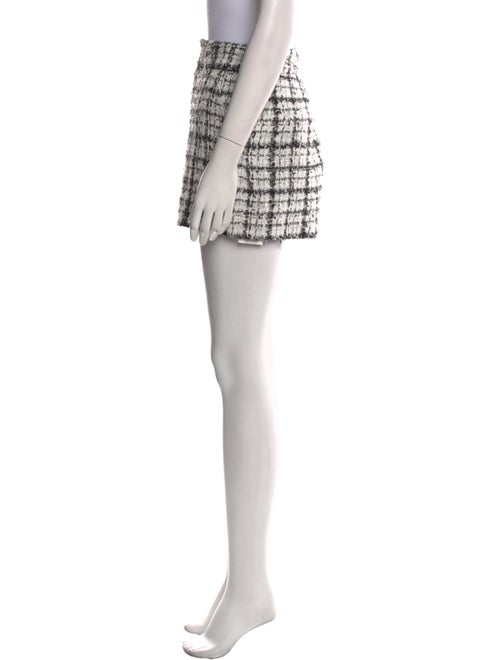 Alice + Olivia Plaid Print Mini Shorts