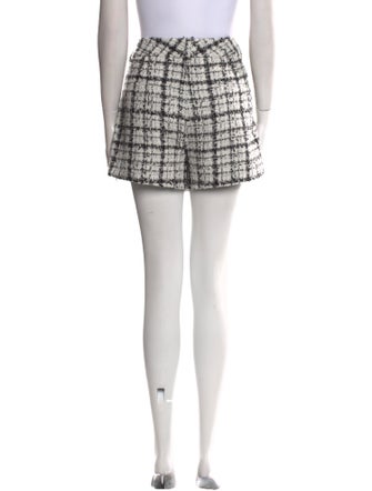 Alice + Olivia Plaid Print Mini Shorts