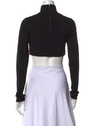Alice + Olivia Turtleneck Long Sleeve Crop Top