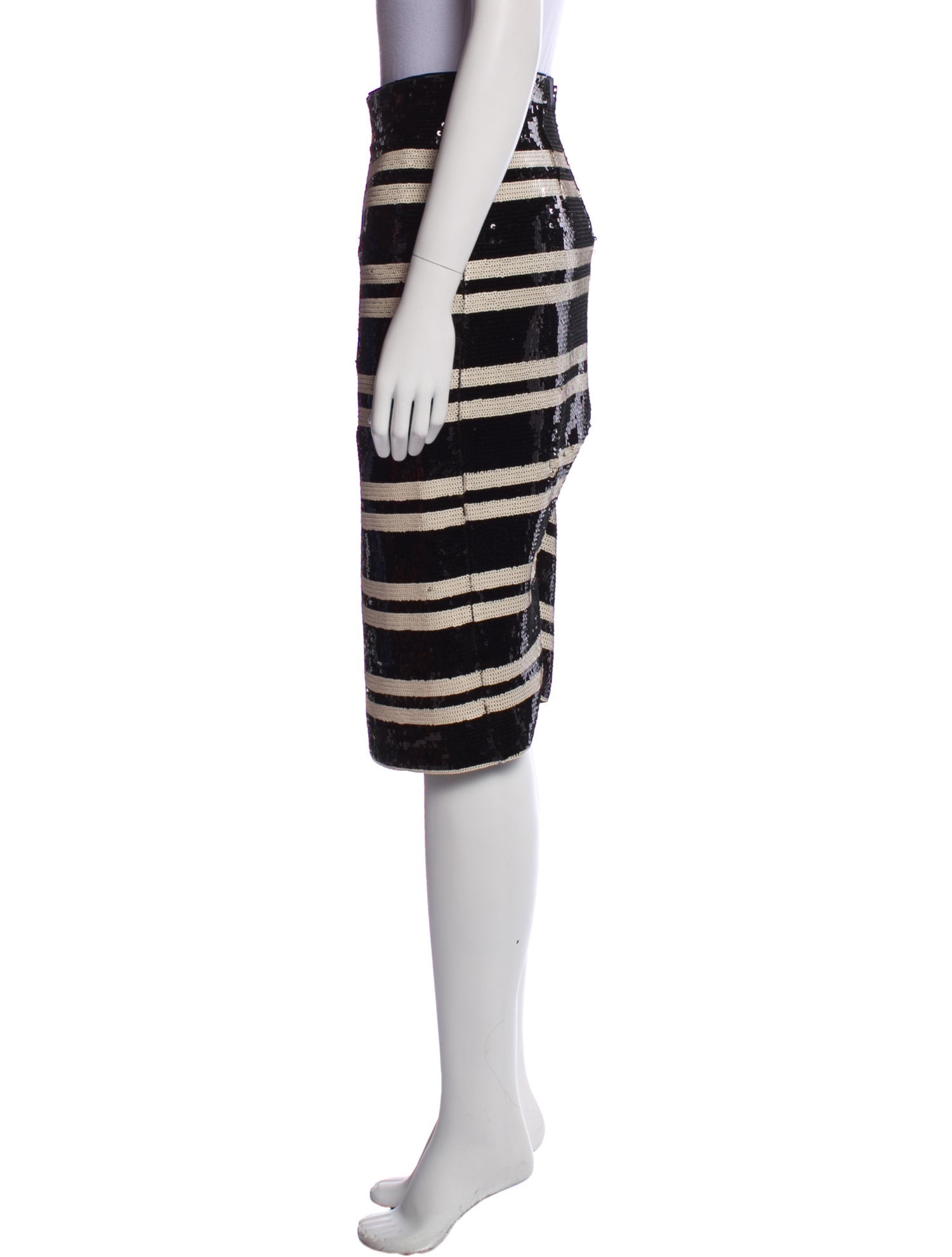 Alice + Olivia Striped Knee-Length Skirt