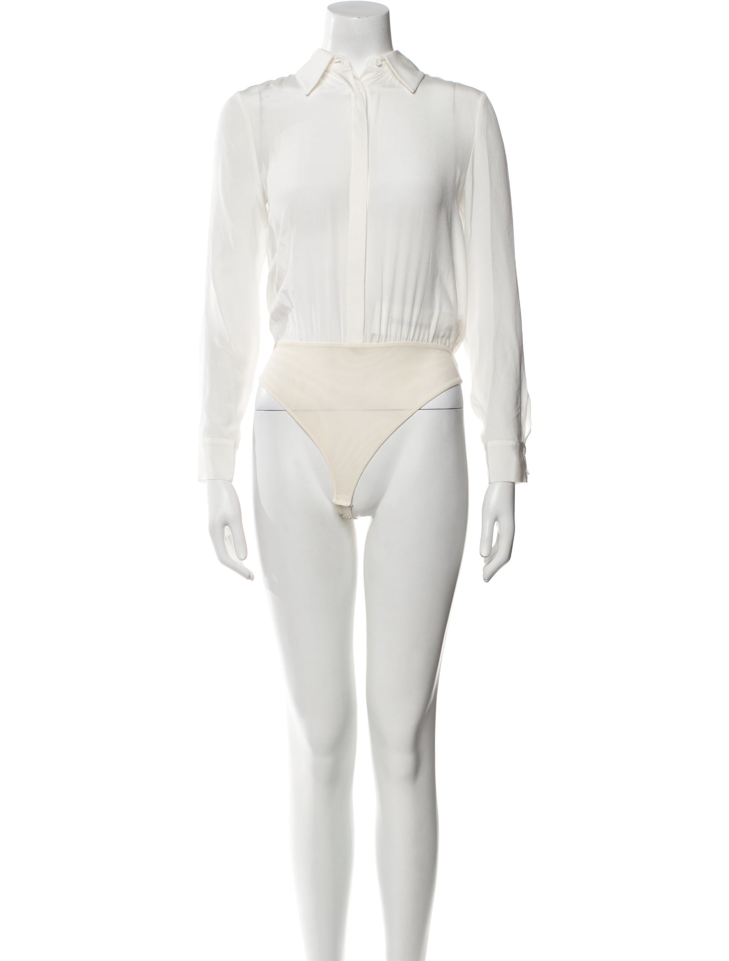 Alice + Olivia Silk Long Sleeve Bodysuit
