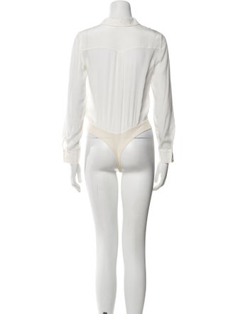 Alice + Olivia Silk Long Sleeve Bodysuit