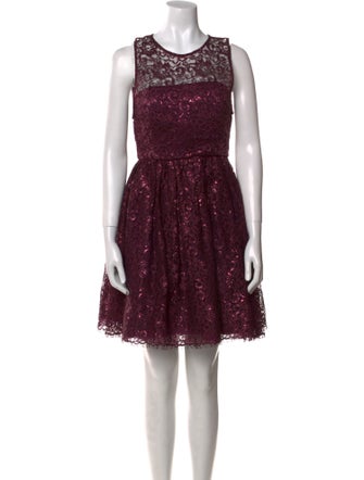 Alice + Olivia Lace Pattern Mini Dress