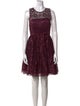 Alice + Olivia Lace Pattern Mini Dress