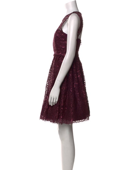 Alice + Olivia Lace Pattern Mini Dress