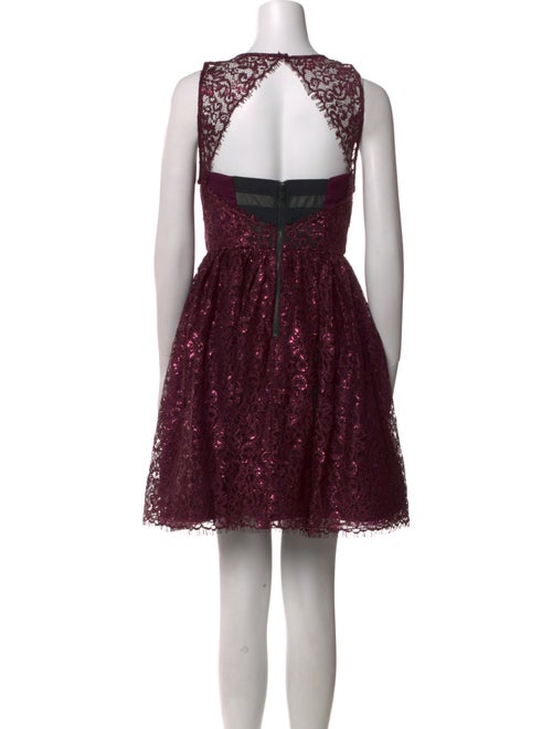Alice + Olivia Lace Pattern Mini Dress
