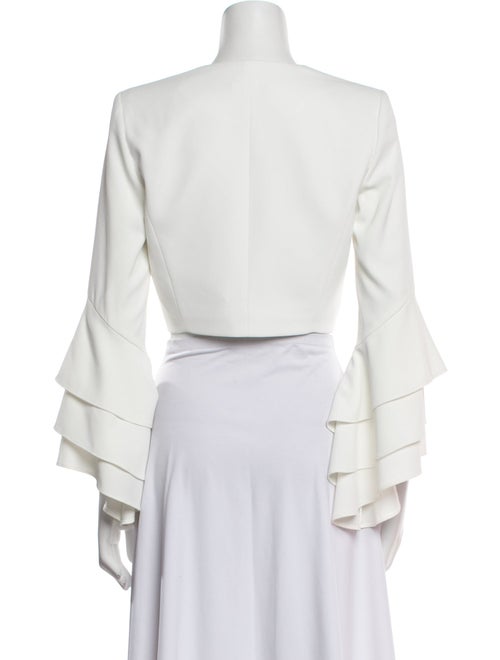 Alice + Olivia Crew Neck Three-Quarter Sleeve Crop Top