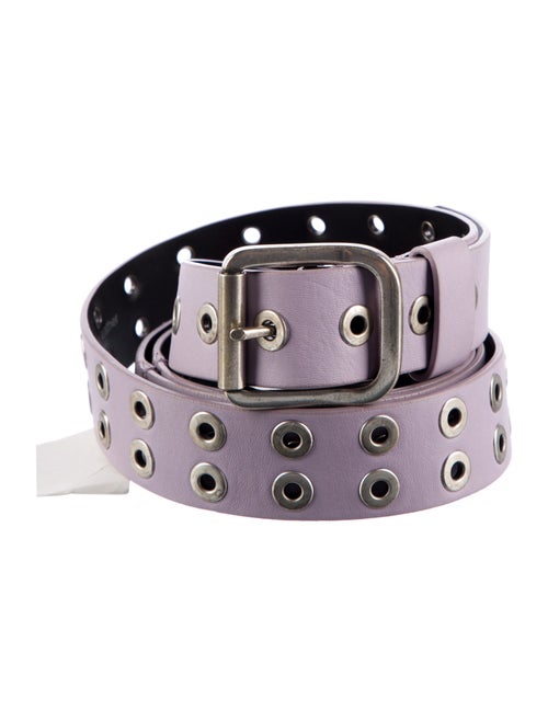 Alice + Olivia Leather Studded Accents Belt