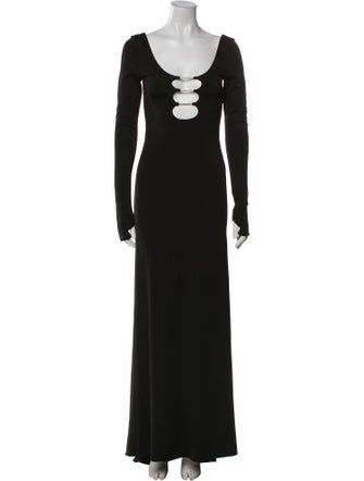 Alice + Olivia Scoop Neck Long Dress