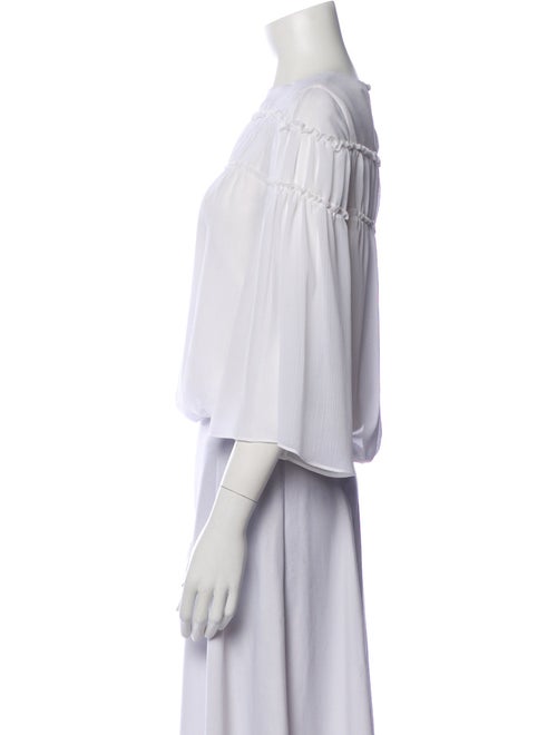 Alice + Olivia Off-The-Shoulder Three-Quarter Sleeve Crop Top