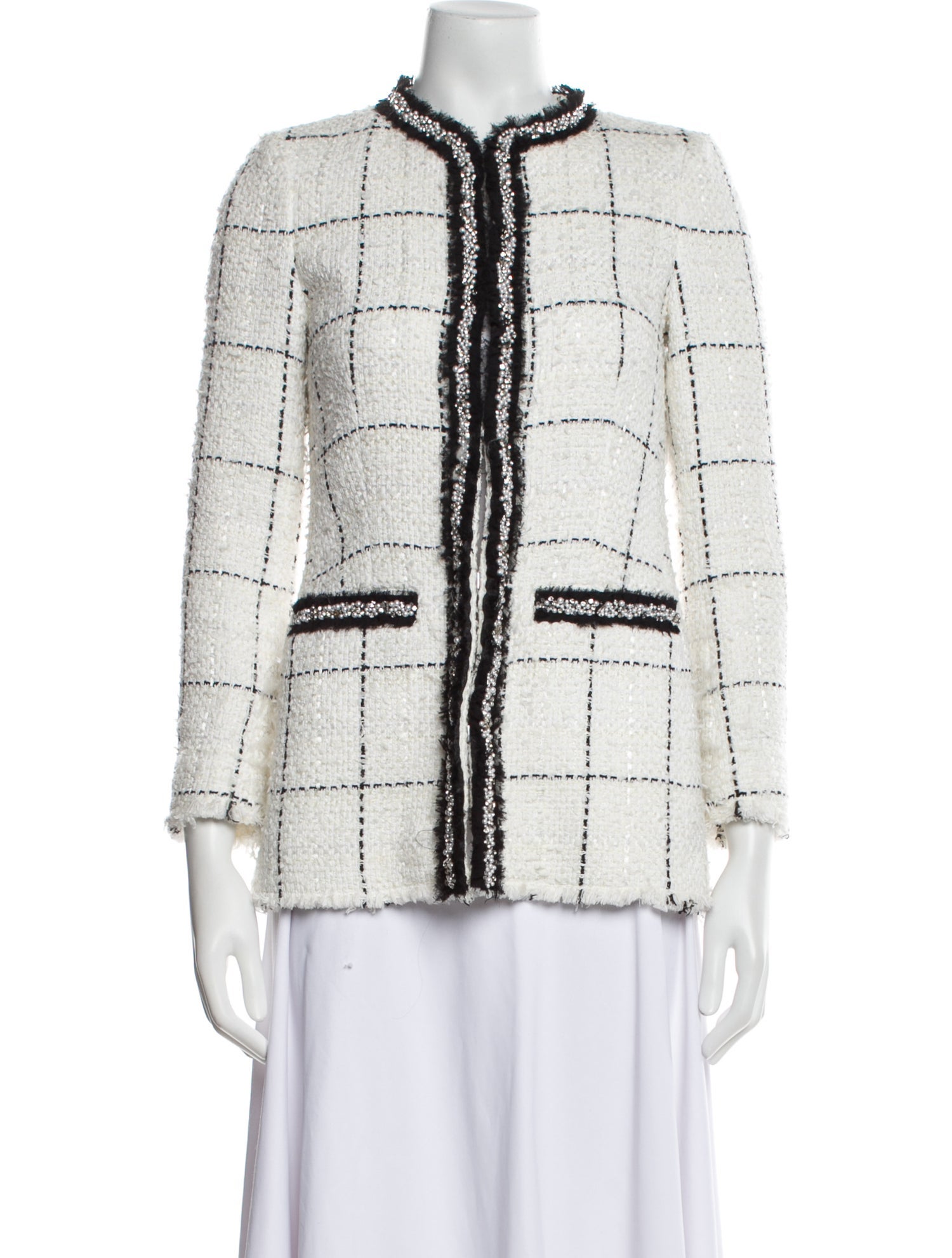 Alice + Olivia Tweed Pattern Jacket