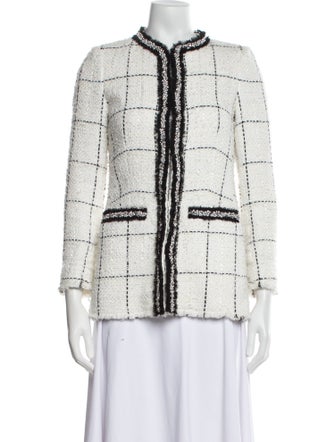 Alice + Olivia Tweed Pattern Jacket