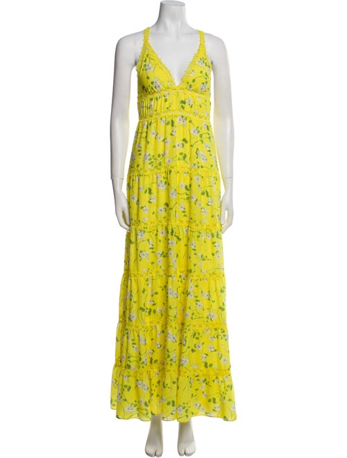 Alice + Olivia Floral Print Long Dress