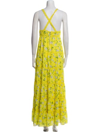 Alice + Olivia Floral Print Long Dress