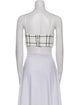 Alice + Olivia Plaid Print Square Neckline Crop Top