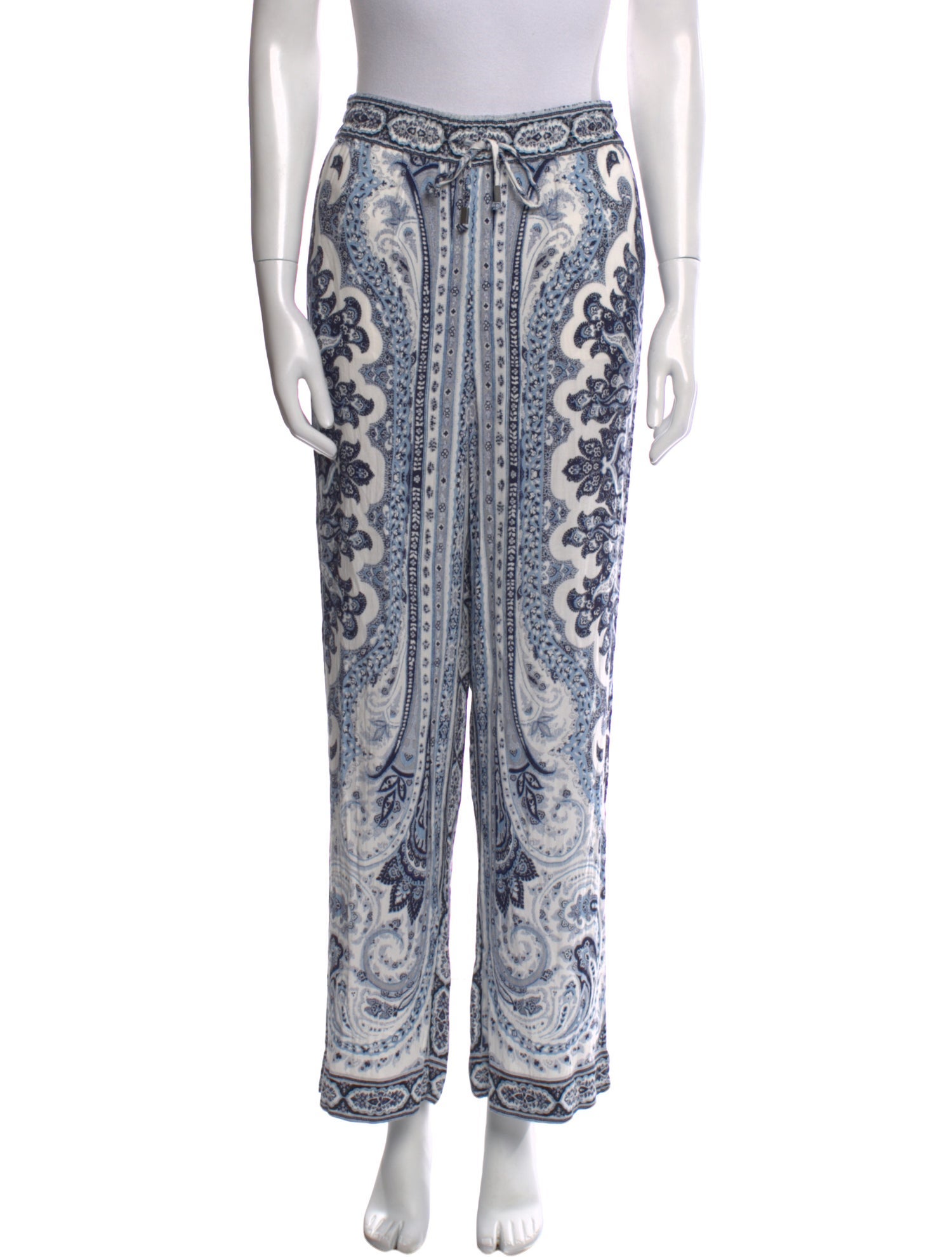 Alice + Olivia Paisley Print Wide Leg Pants