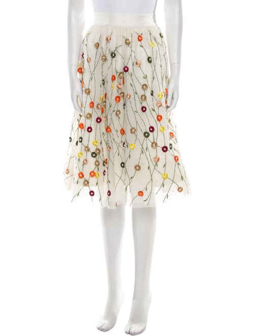 Alice + Olivia Floral Print Knee-Length Skirt