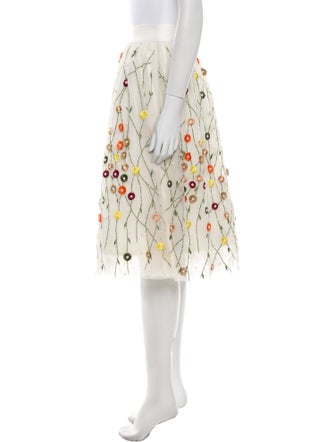 Alice + Olivia Floral Print Knee-Length Skirt