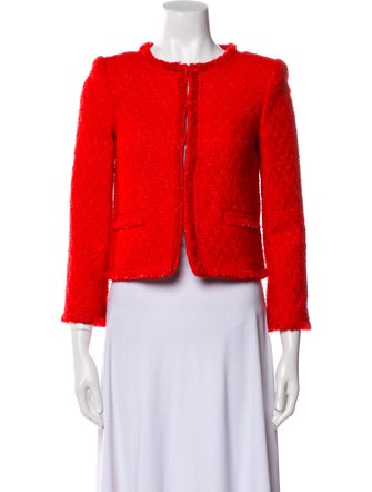 Alice + Olivia Wool Tweed Pattern Evening Jacket