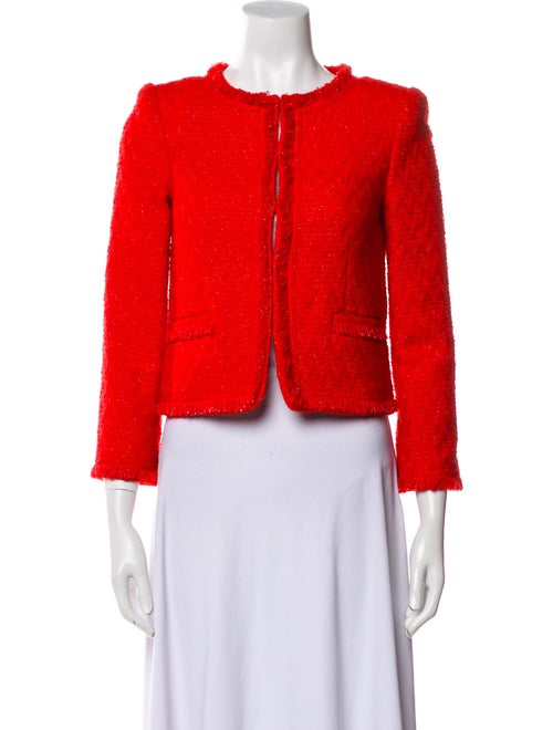 Alice + Olivia Wool Tweed Pattern Evening Jacket