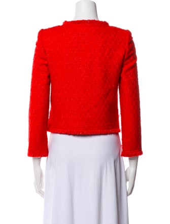 Alice + Olivia Wool Tweed Pattern Evening Jacket