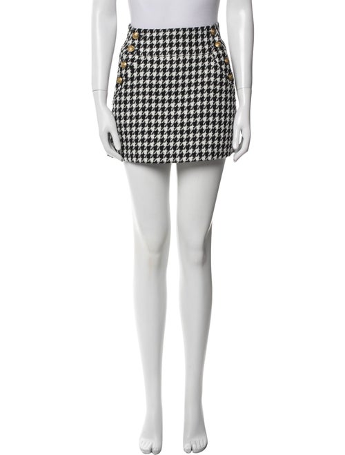 Alice + Olivia Houndstooth Print Mini Skirt