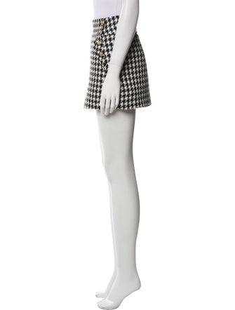 Alice + Olivia Houndstooth Print Mini Skirt