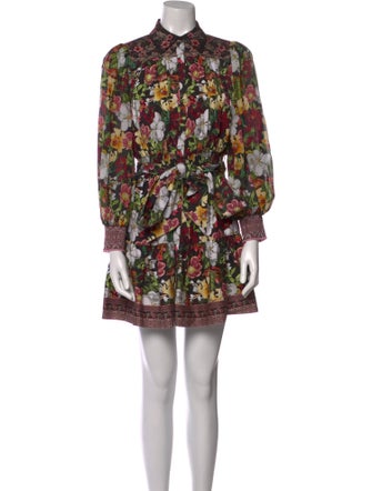 Alice + Olivia Floral Print Mini Dress