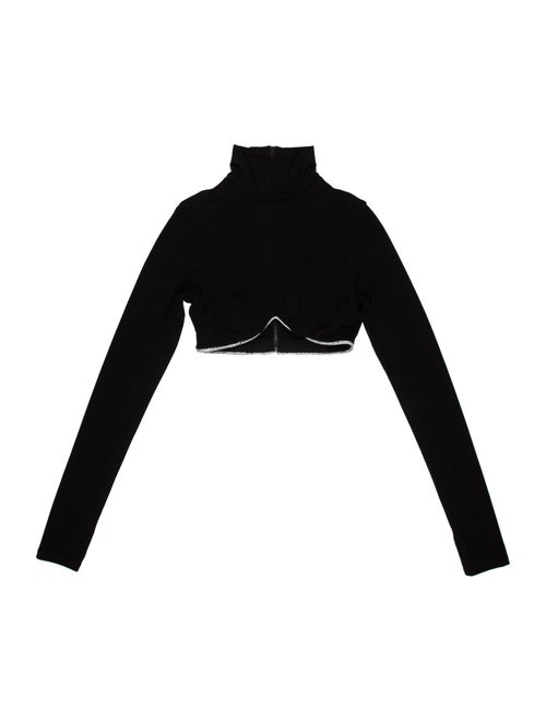 Alice + Olivia Turtleneck Sleeveless Crop Top