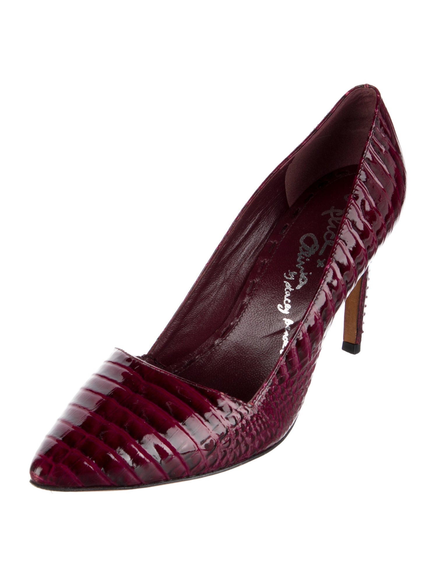 Alice + Olivia Crocodile Animal Print Pumps