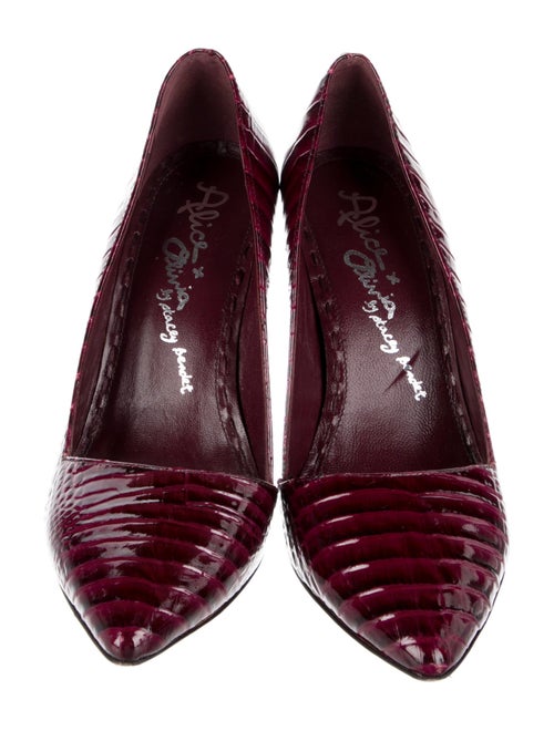 Alice + Olivia Crocodile Animal Print Pumps