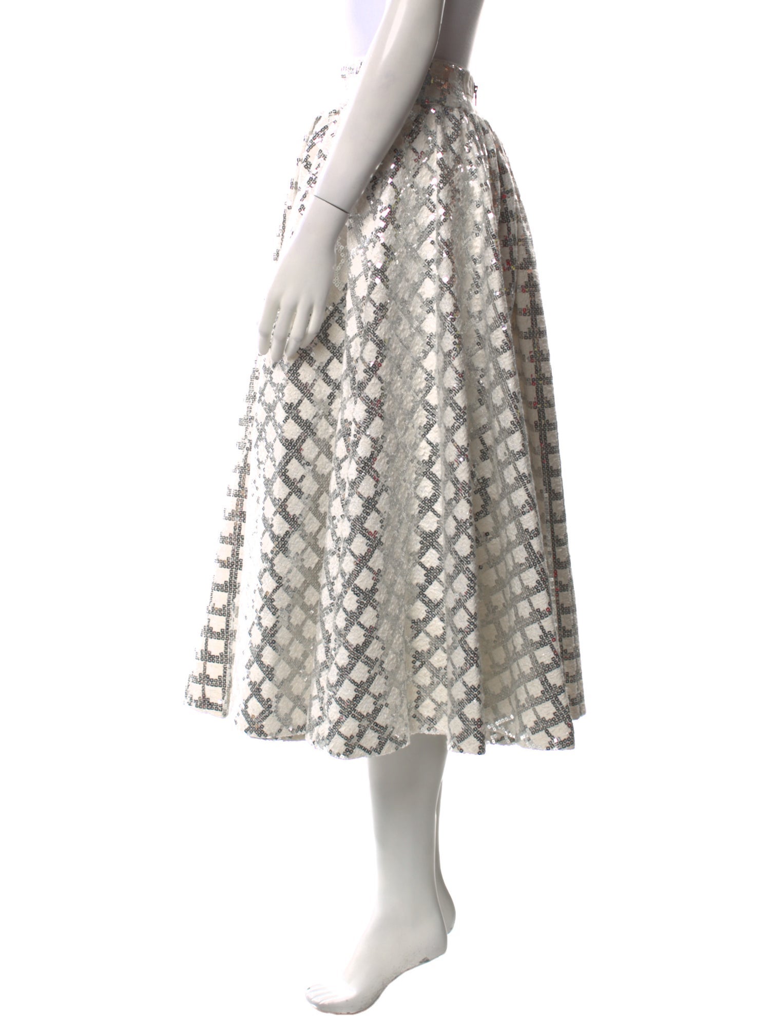 Alice + Olivia Plaid Print Midi Length Skirt w/ Tags