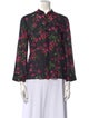 Alice + Olivia Silk Floral Print Blouse