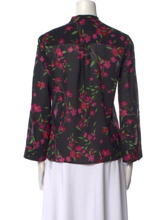 Alice + Olivia Silk Floral Print Blouse