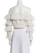 Alice + Olivia Off-The-Shoulder Three-Quarter Sleeve Crop Top