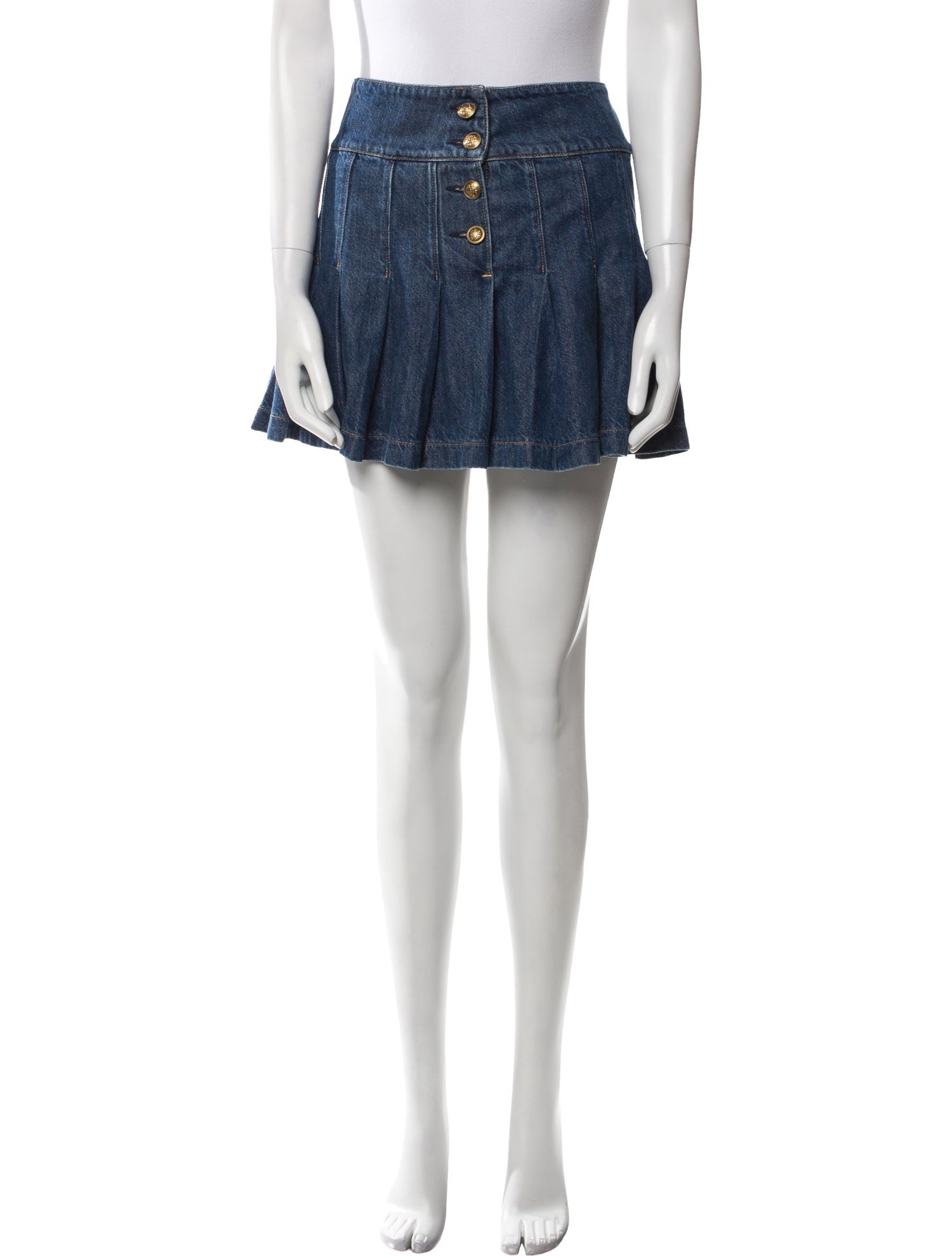 Alice + Olivia Pleated Accents Mini Skirt